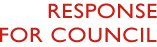 Response for Council